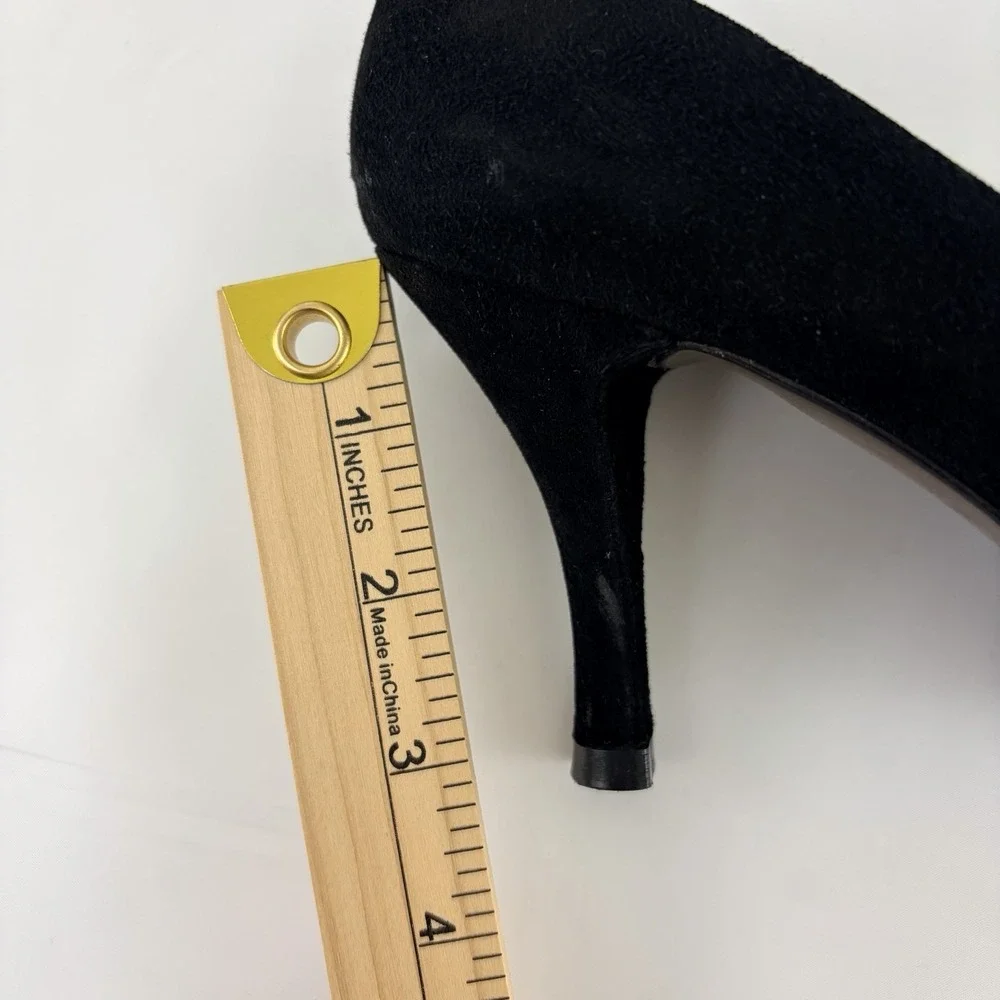 Stuart Weitzman‎ Black Suede Platform Pumps Womens 6M Classic Heels